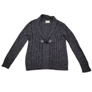 Debbie Morgan Women's cable‎ knit blue cardigan size Medium